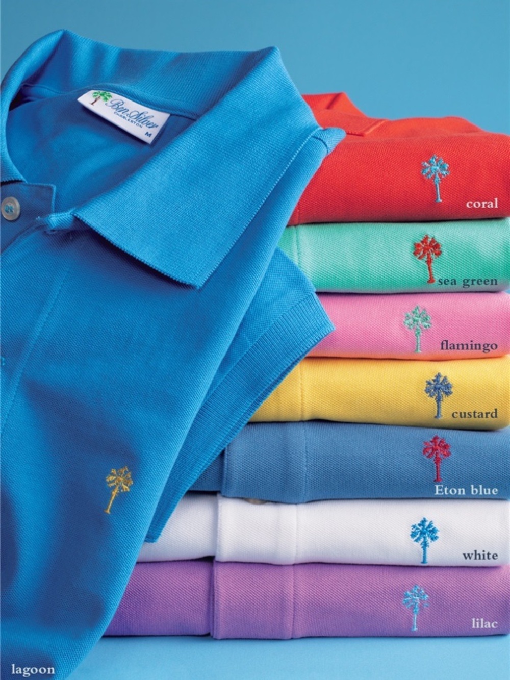 Men's Ben Silver Polo Shirt - Charleston, SC